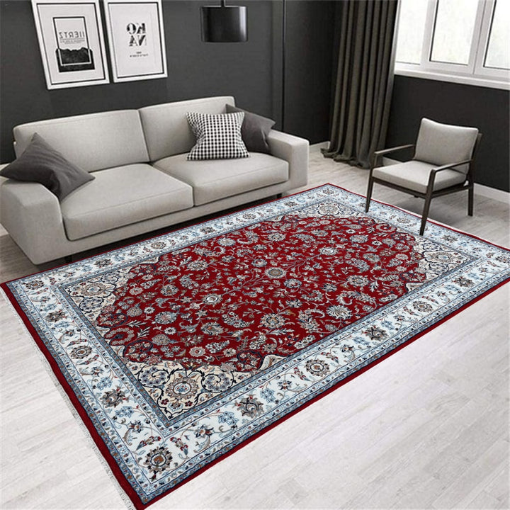 Handmade Wool Area Rug- indo kashan