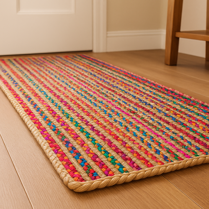 Multicolor Cotton Runner for hallway, entry way