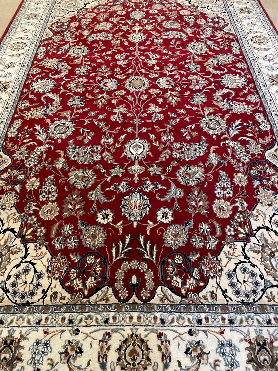 Handmade Wool Area Rug- indo kashan