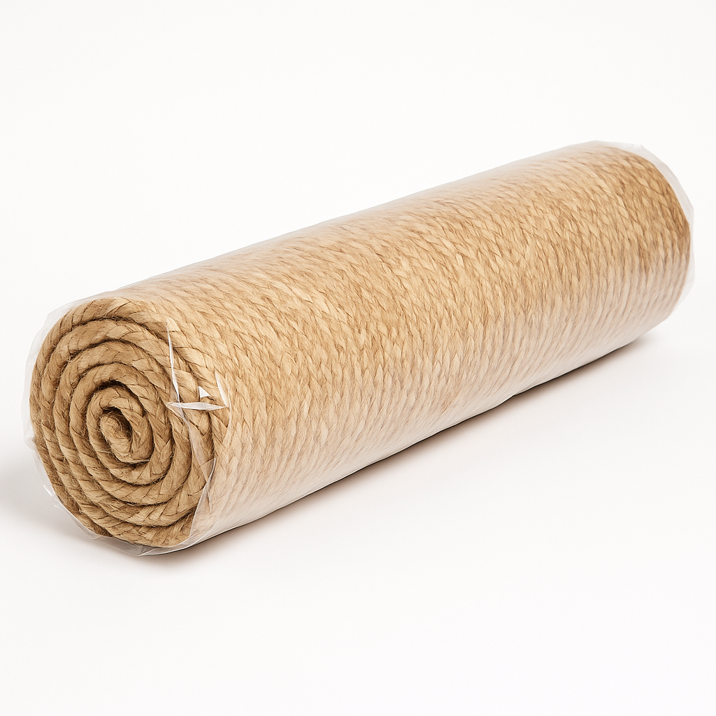 6 ft Round Jute Area Rug – Hand-Braided Natural Beige Floor Rug | Eco-Friendly Rustic Carpet for Living Room & Entryway
