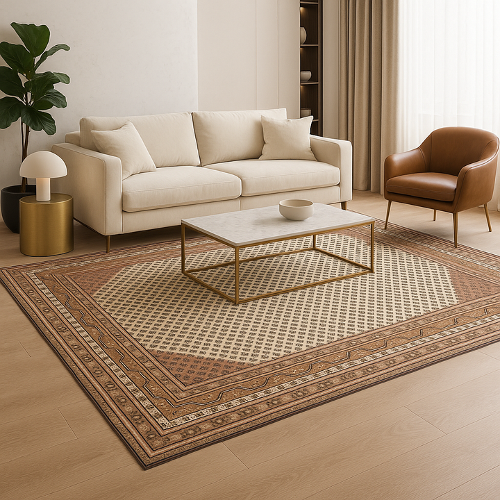 Handmade Persian Wool Area Rugs in Litchi(strawberry) design for Living room & Bedroom, in red & off white cream color