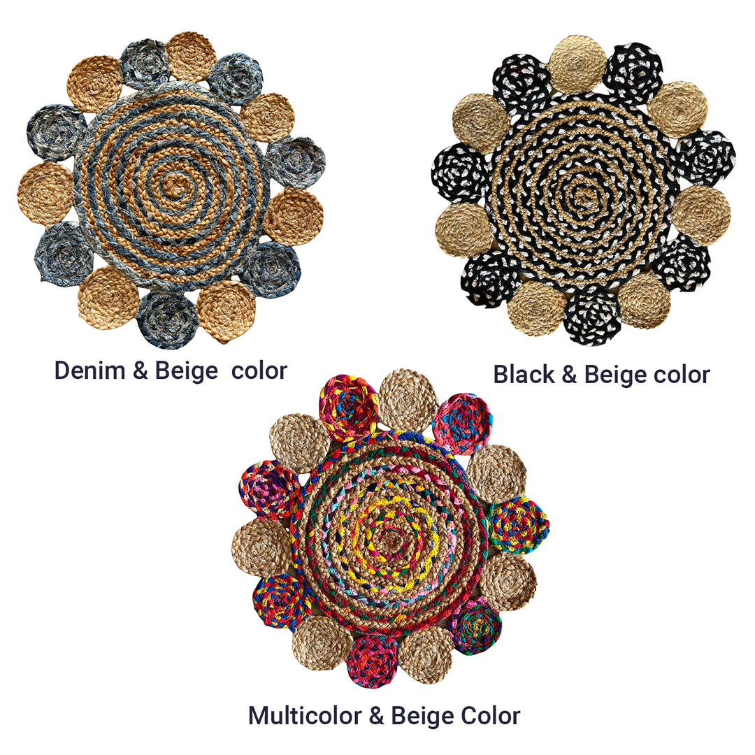 Round Area Rugs with circles for foyer, entryway, home decoration rugs in circular design