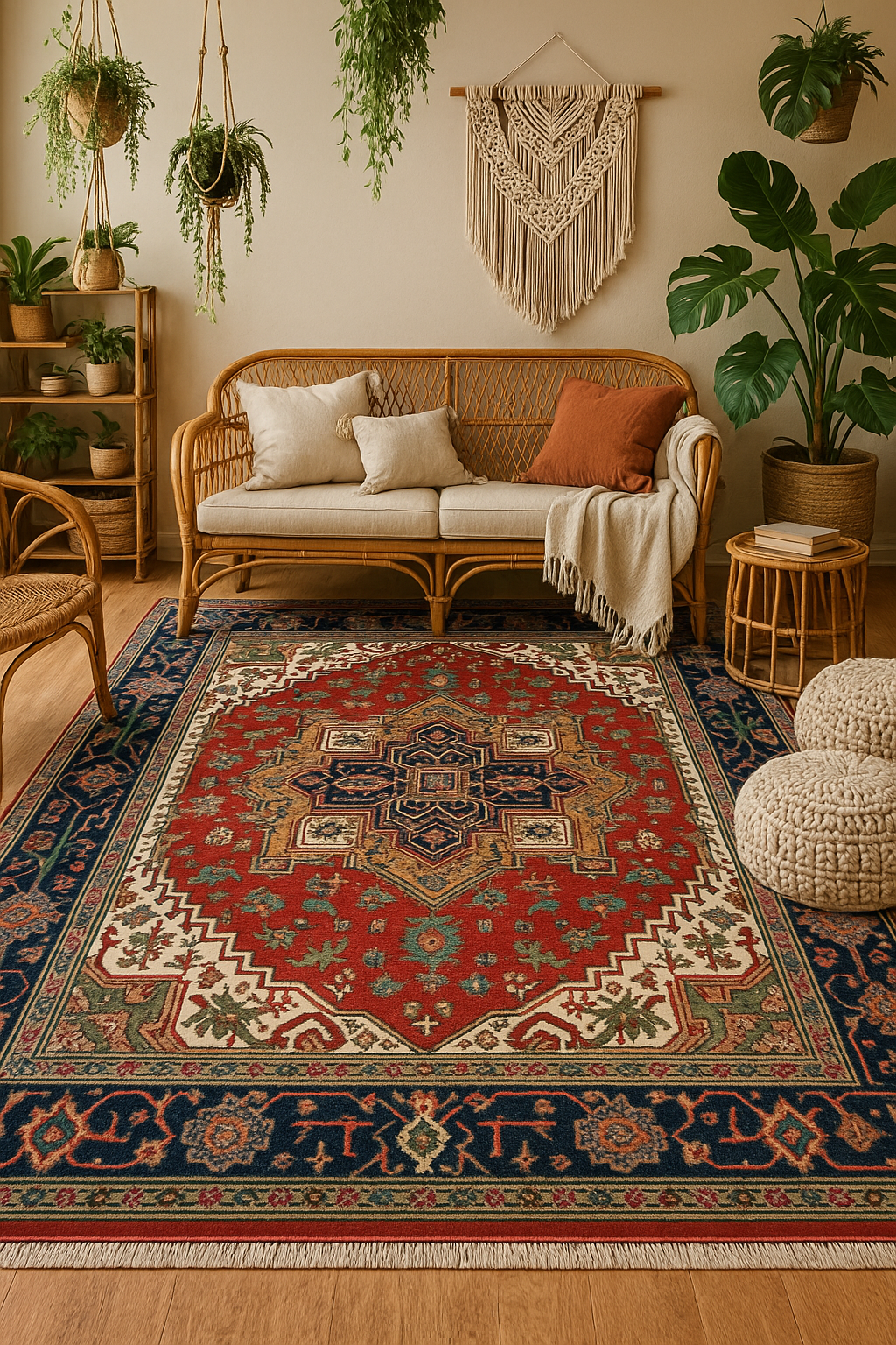 Rugs for Living Room Modern Area Rugs Tufted Moroccan Rug Handmade Wool Carpet for Bedroom Office Farmhouse Vintage Persian Rug Style