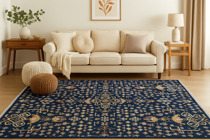Rugs for Living Room Modern Area Rugs Tufted Moroccan Rug Handmade Wool Carpet for Bedroom Office Farmhouse Vintage Persian Rug Style