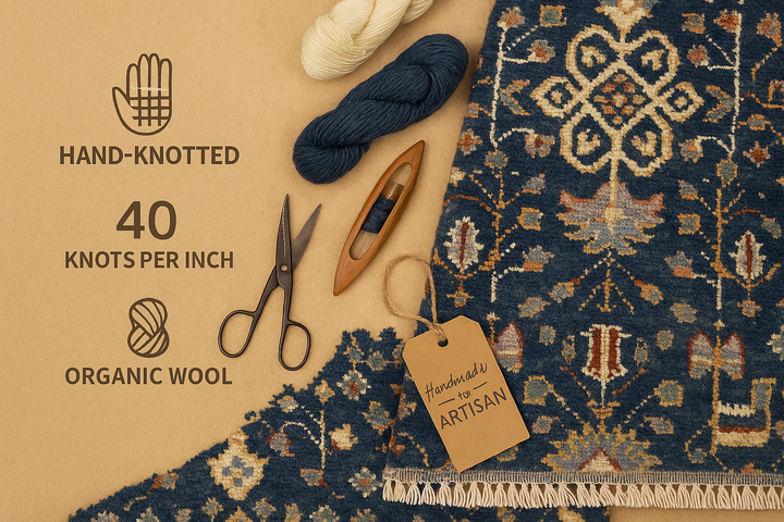 Rugs for Living Room Modern Area Rugs Tufted Moroccan Rug Handmade Wool Carpet for Bedroom Office Farmhouse Vintage Persian Rug Style