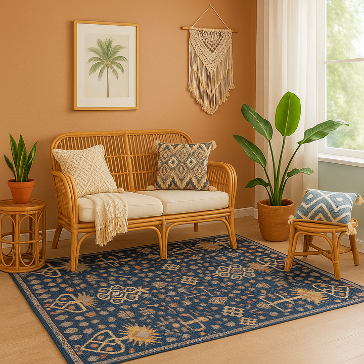 Rugs for Living Room Modern Area Rugs Tufted Moroccan Rug Handmade Wool Carpet for Bedroom Office Farmhouse Vintage Persian Rug Style