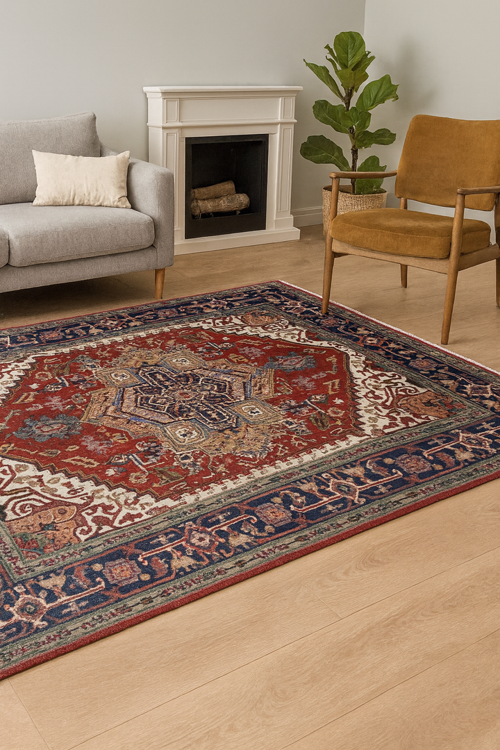 Rugs for Living Room Modern Area Rugs Tufted Moroccan Rug Handmade Wool Carpet for Bedroom Office Farmhouse Vintage Persian Rug Style