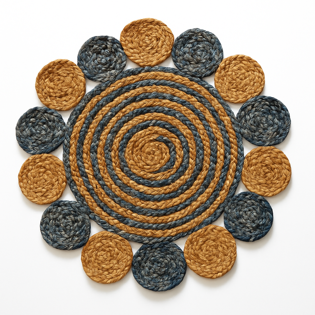 Round Area Rugs with circles for foyer, entryway, home decoration rugs in circular design