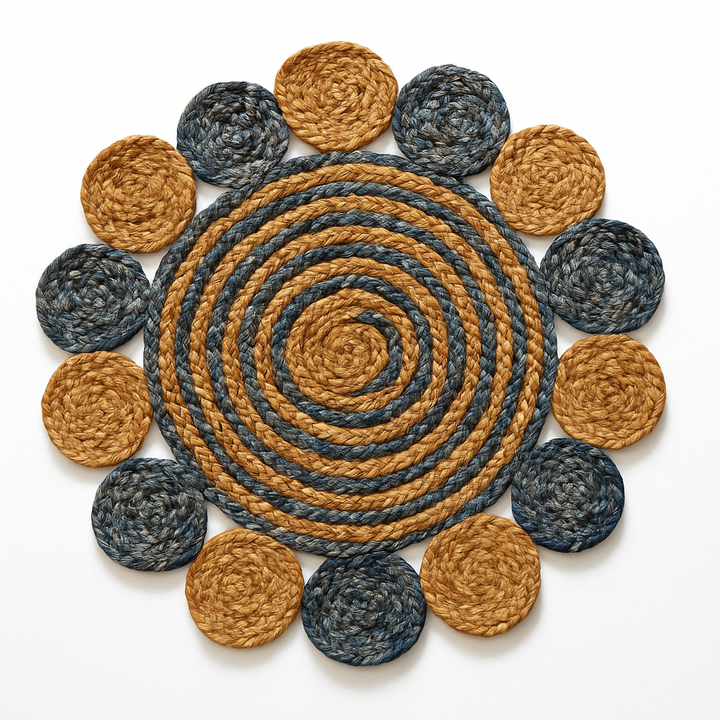 Round Area Rugs with circles for foyer, entryway, home decoration rugs in circular design