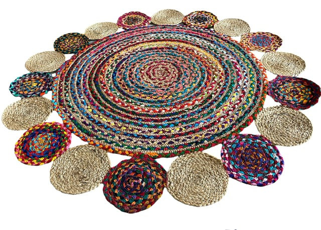 Round Area Rugs with circles for foyer, entryway, home decoration rugs in circular design