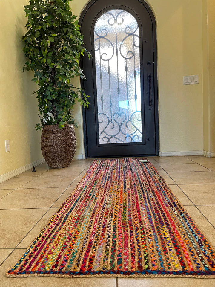 Multicolor Cotton Runner for hallway, entry way