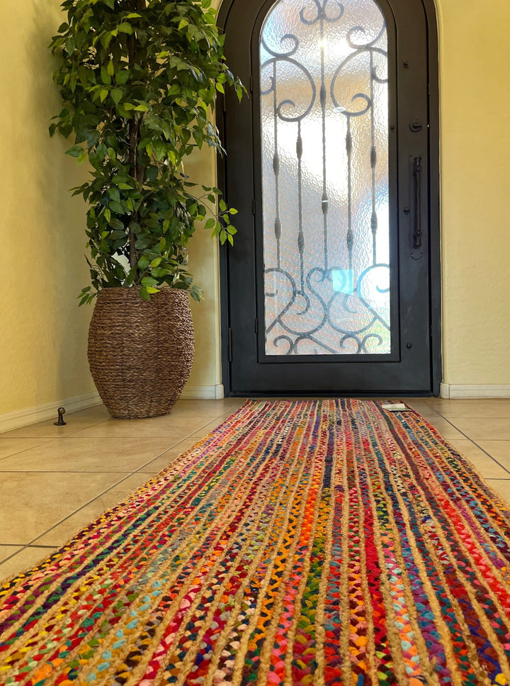 Multicolor Cotton Runner for hallway, entry way