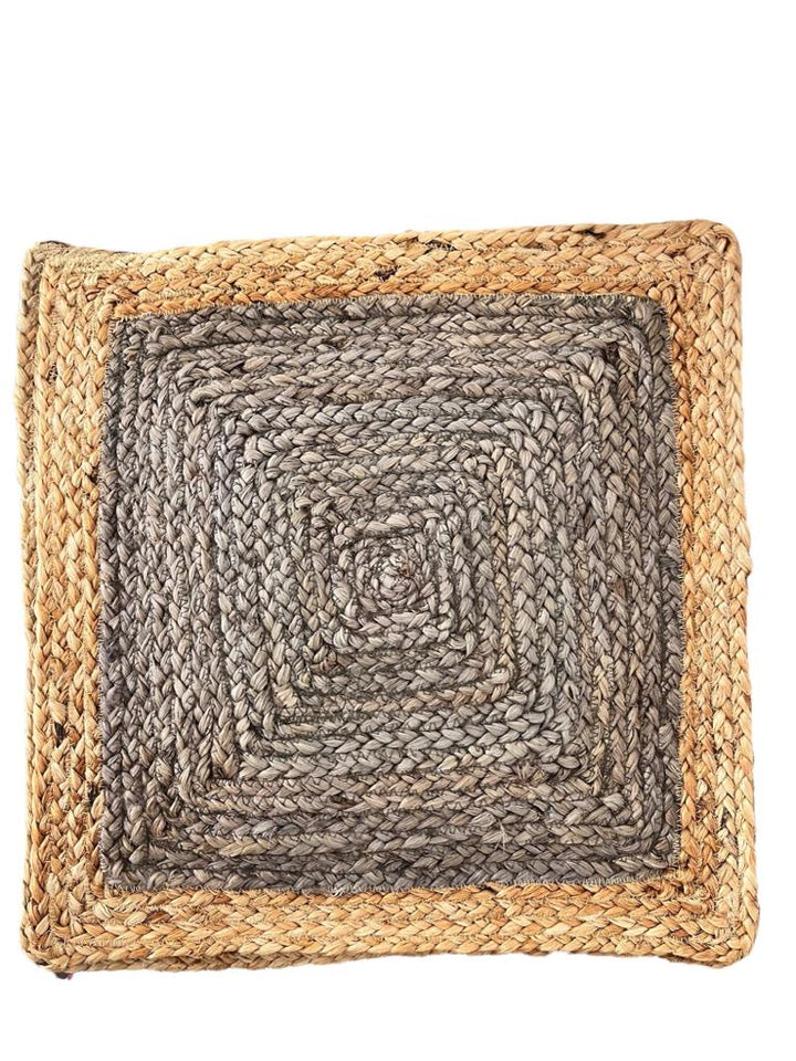 Handmade jute placemats in 4 color, Orange, Gray, Natural white, Purple with Beige color 15 in width, (set of 4)