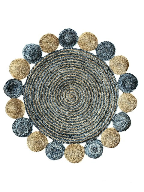 Round Area Rugs with circles for foyer, entryway, home decoration rugs in circular design